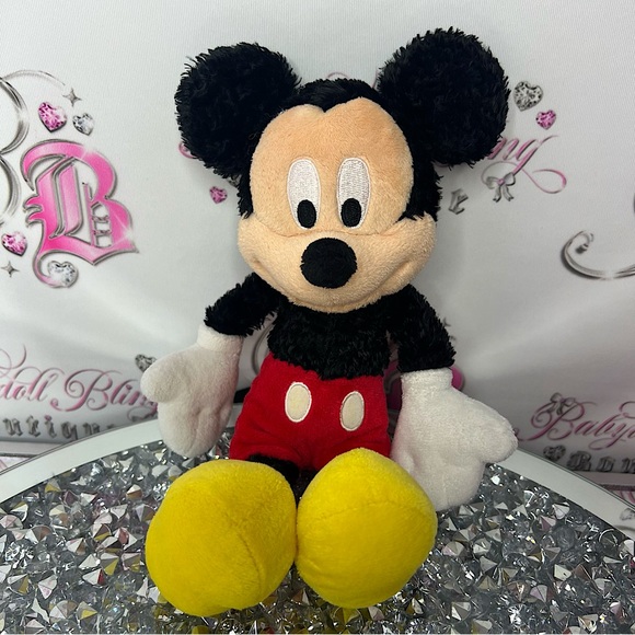 Mickey fuzzy furry Disney plush Mickey Mouse stuffed animal toy plushie cute - Picture 1 of 6